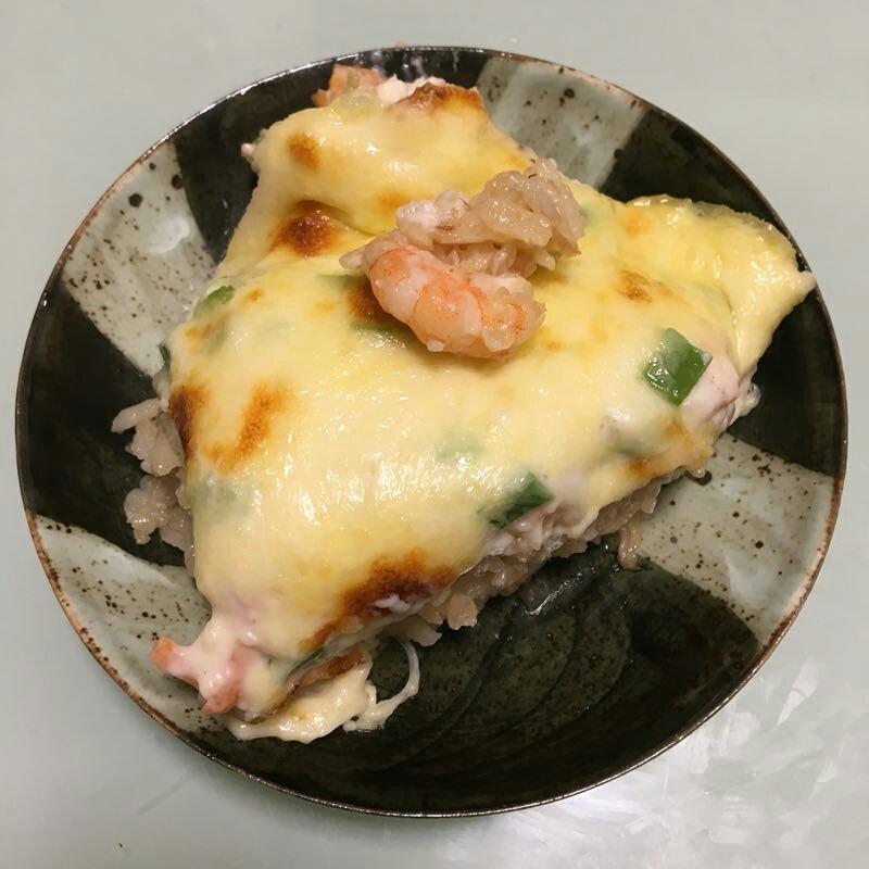 海鲜焗饭 Seafood Fried Rice with Cheesy Topping