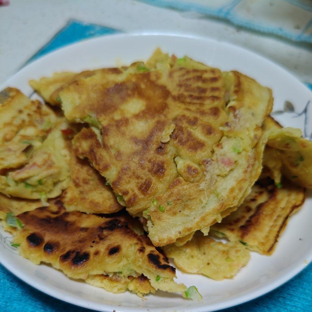 葱花火腿鸡蛋软饼