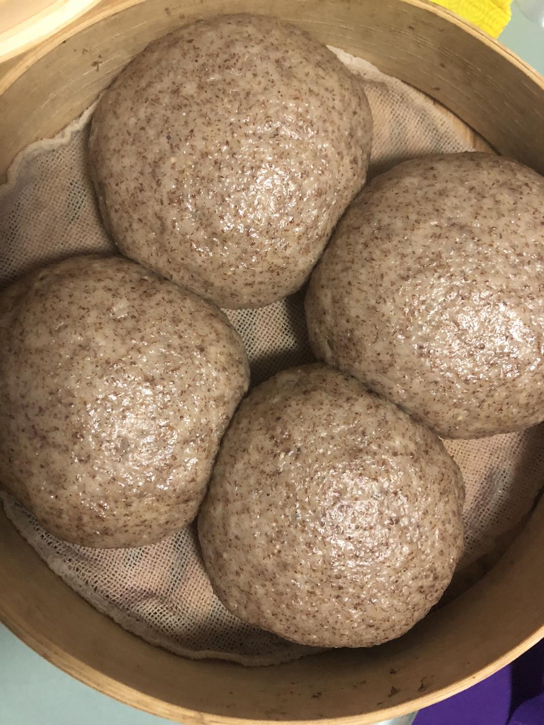 黑全麦馒头（汤种法  减肥主食）的做法