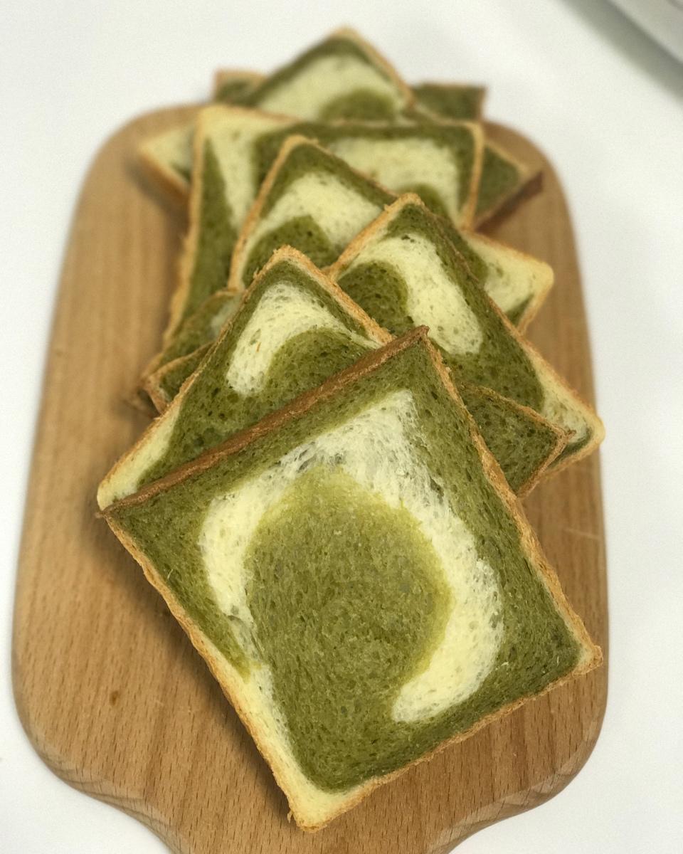抹茶蜜豆吐司