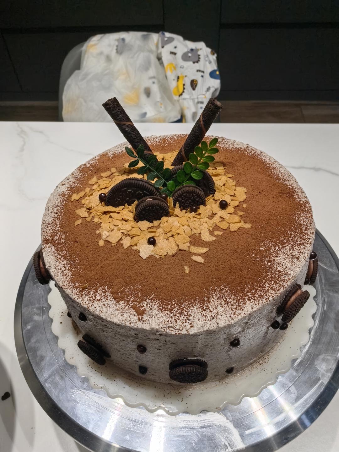 奥利奥海盐咸奶油戚风蛋糕8寸