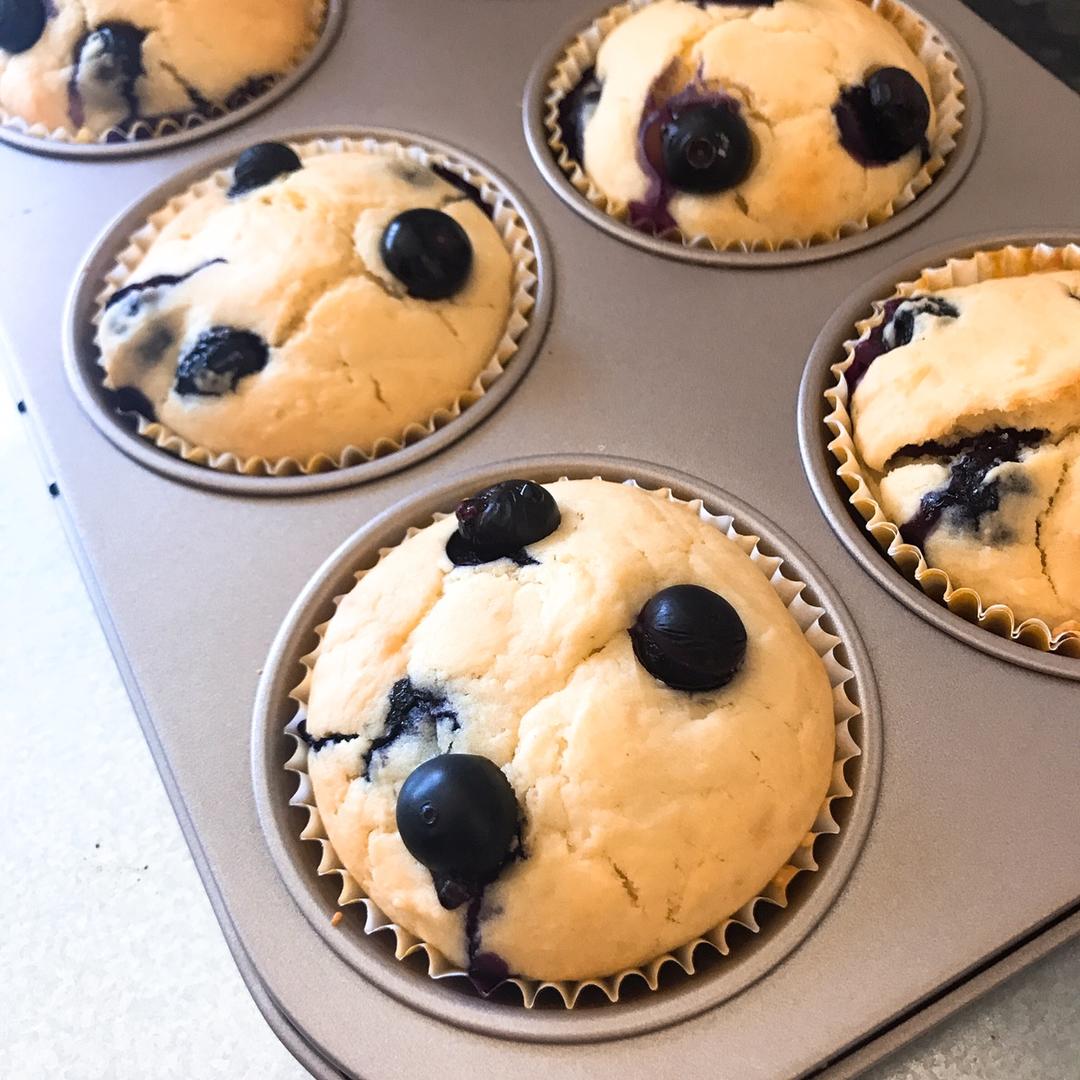 减脂小食| 爆浆蓝莓酸奶燕麦全麦麦芬