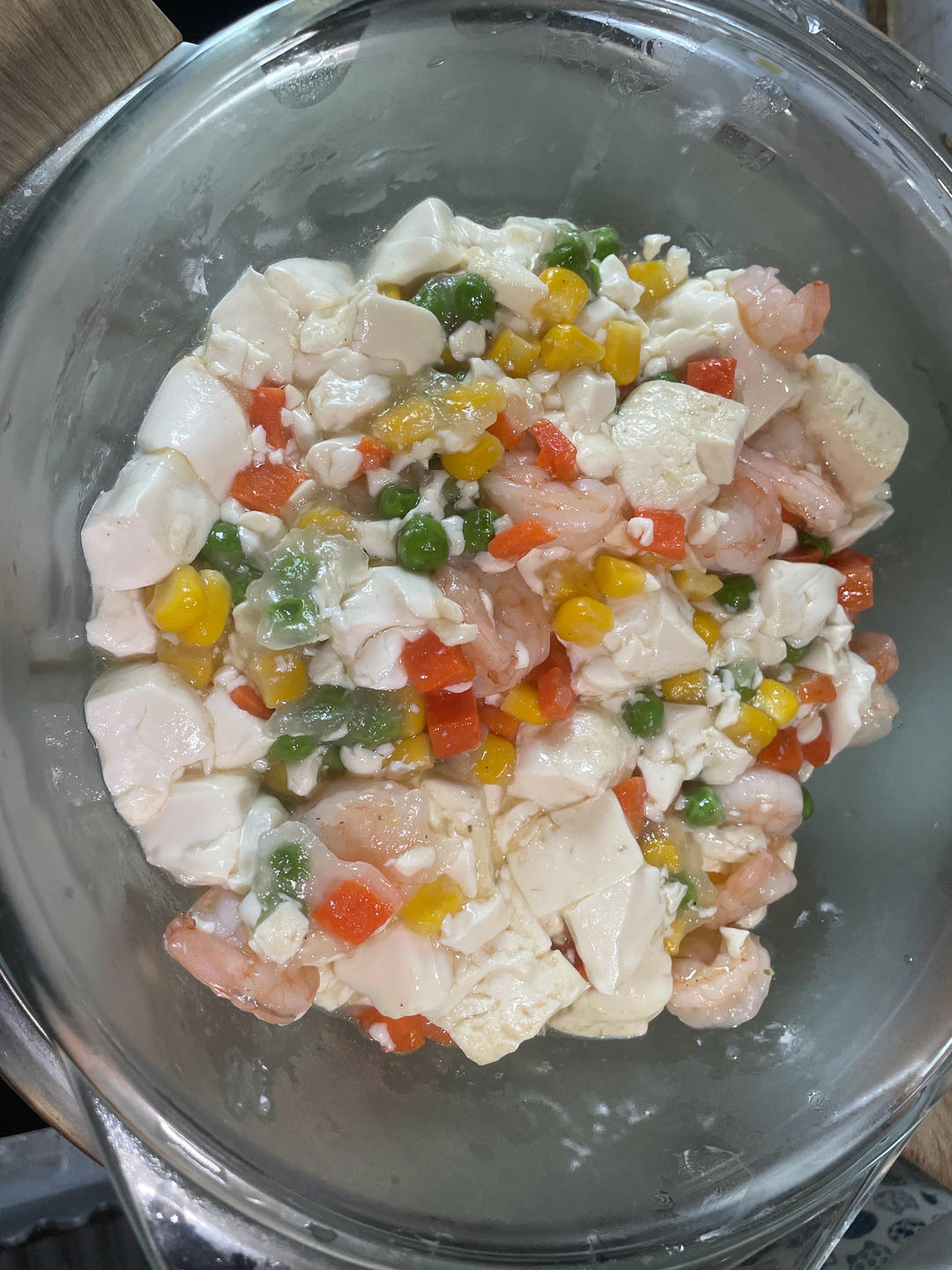 虾仁豆腐煲