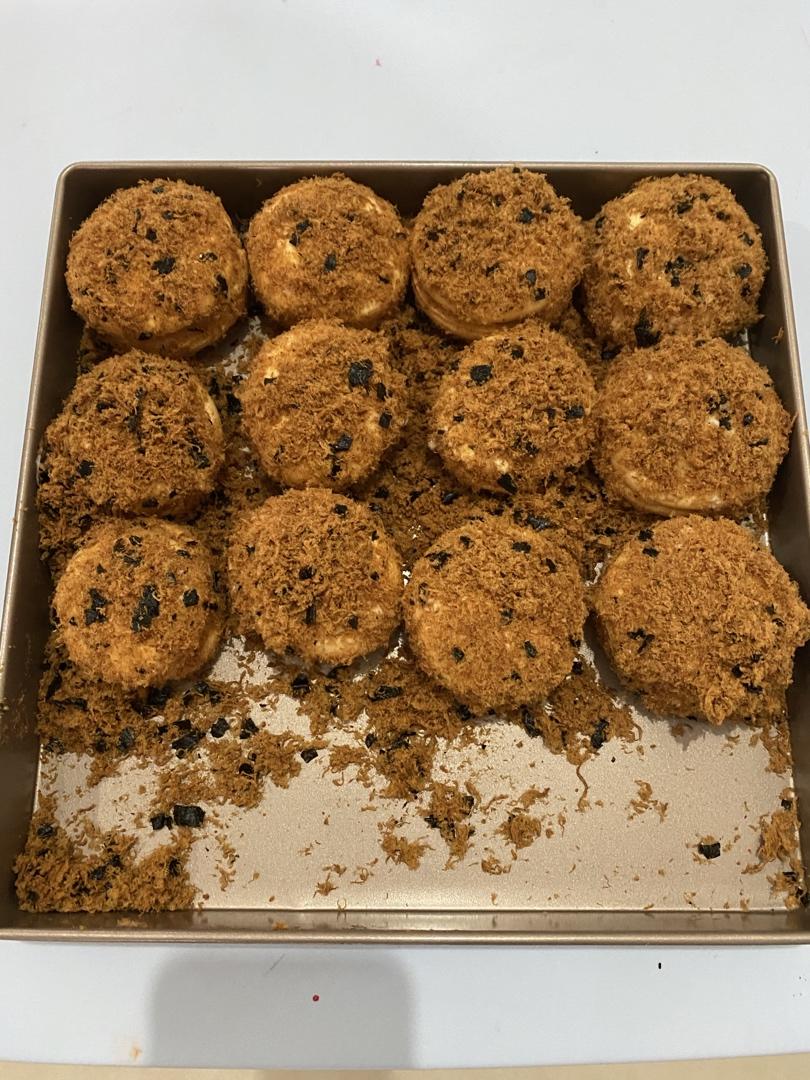 肉松小贝（自制低糖卡仕达酱）