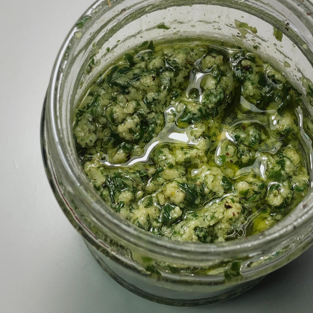 自制新鲜Pesto 传统罗勒松仁青酱意面酱
