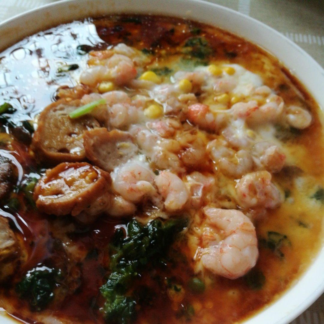虾仁豆腐蒸水蛋