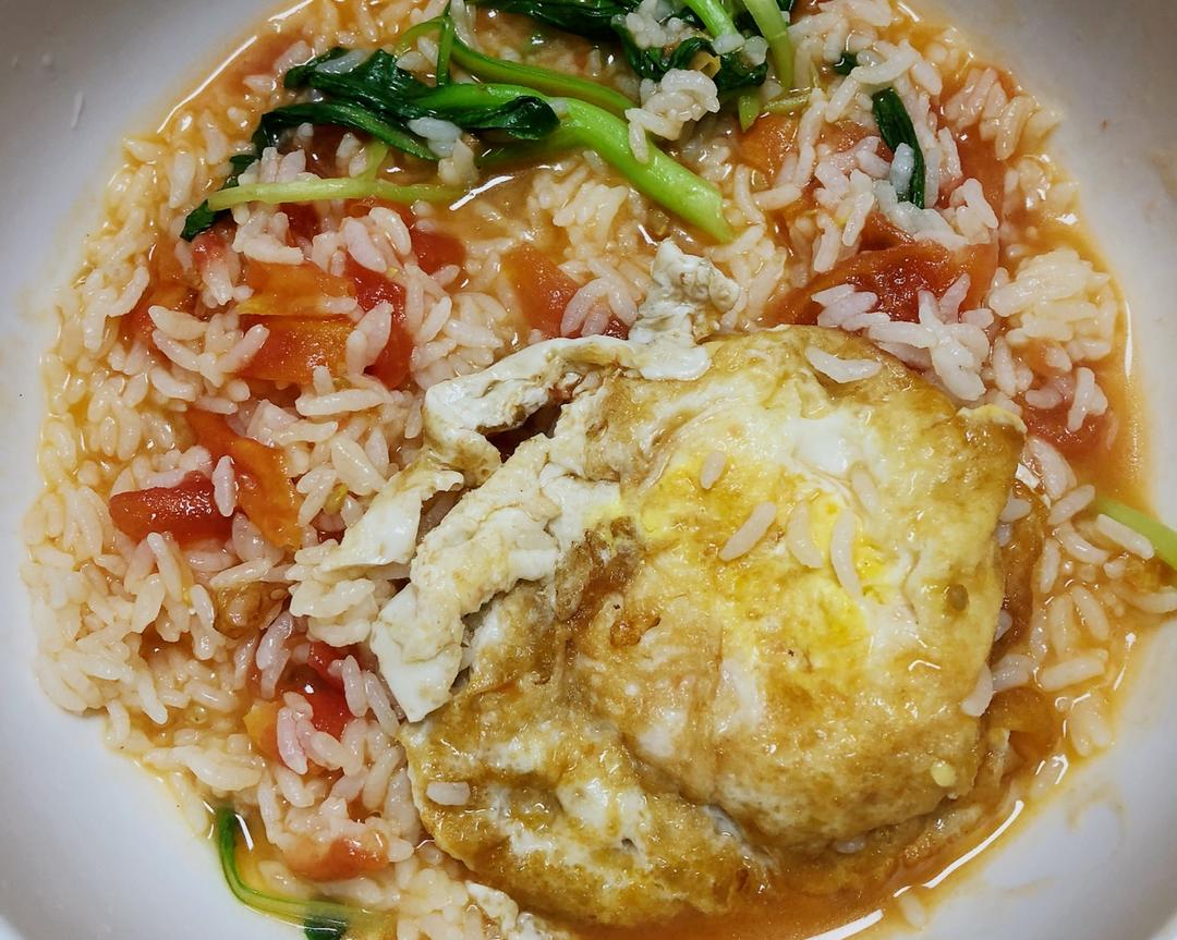 西红柿鸡蛋烫饭的做法