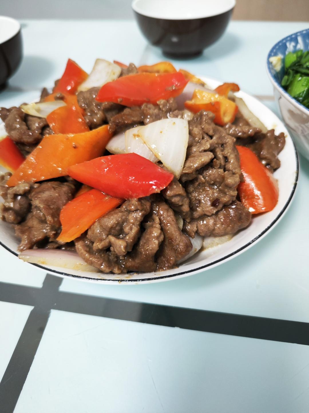 孜然土豆炒牛肉