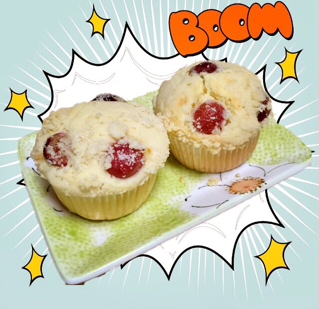 樱桃杏仁酥纸杯蛋糕 Cherry Cupcakes