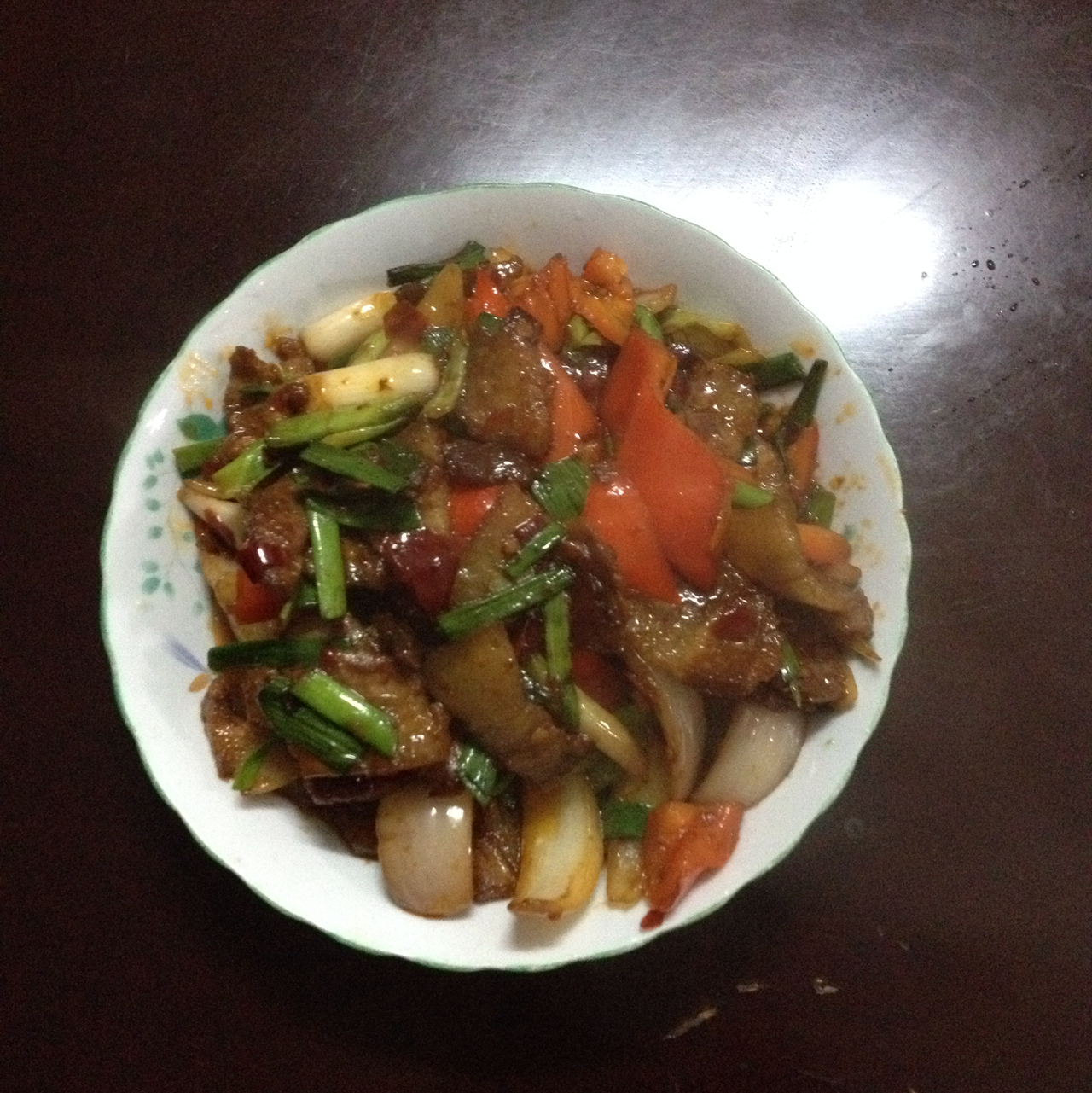 老丁的私房菜-蒜苗回锅肉