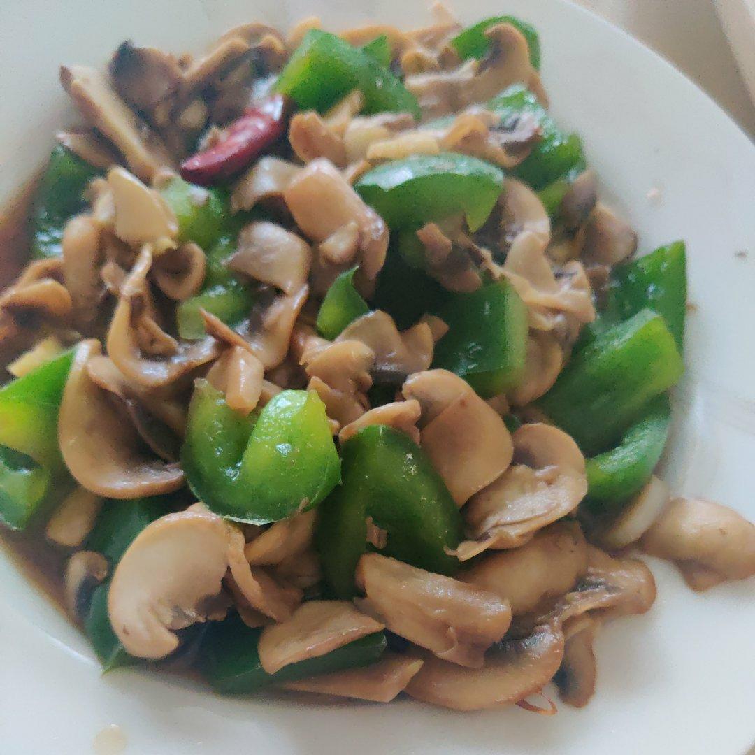 素炒鲜口蘑（白蘑菇），快手家常菜