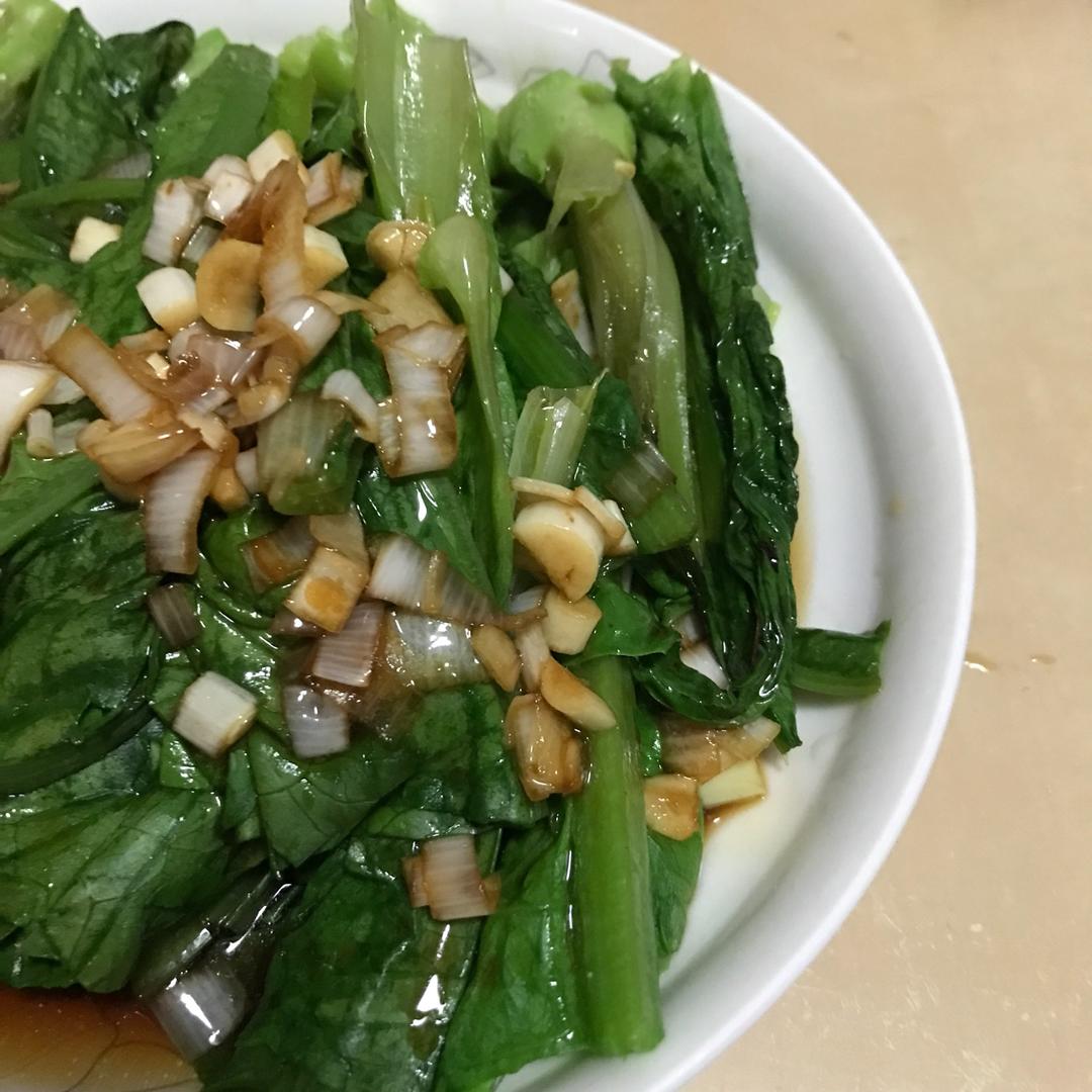白灼油麦菜