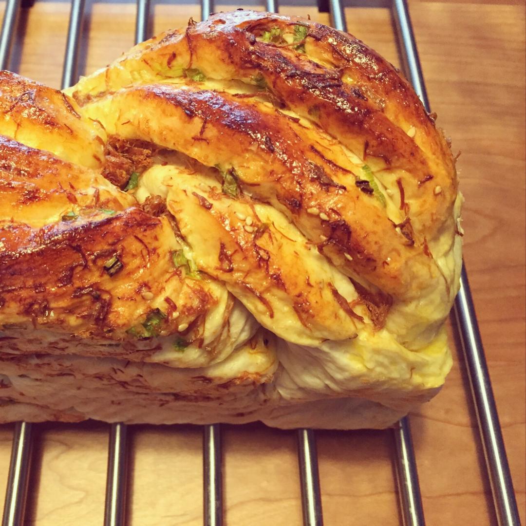 香葱肉松手撕吐司