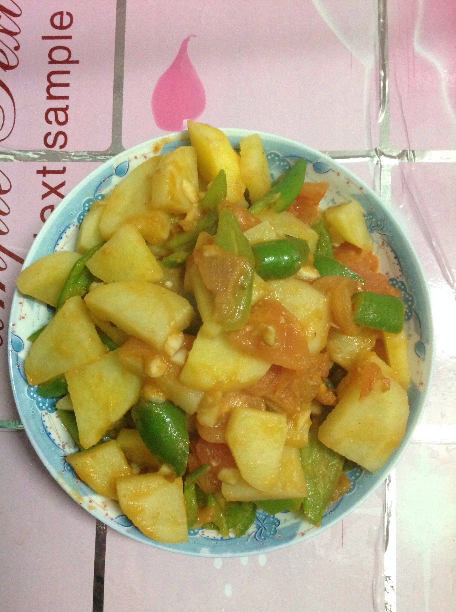 青椒番茄土豆片