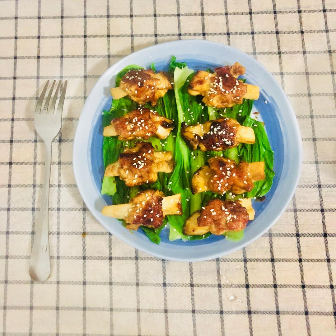 杏鲍菇酿肉卷