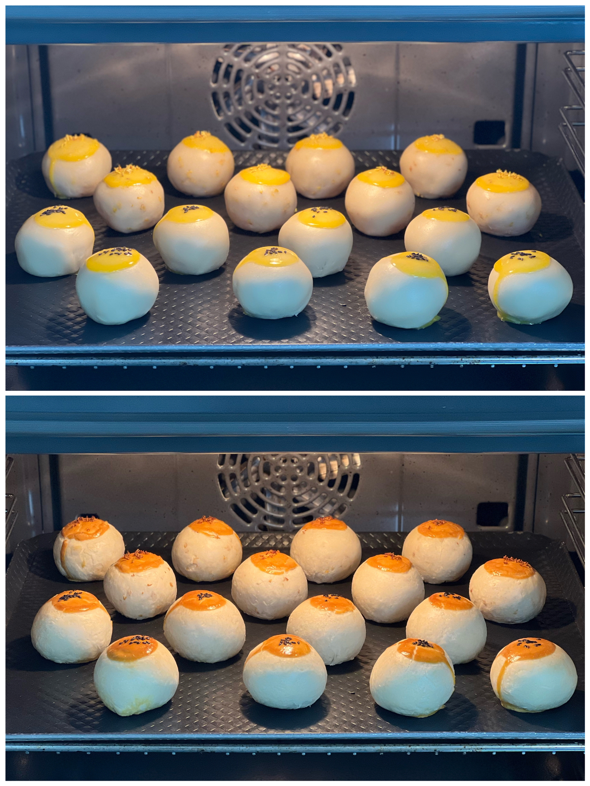 桂花冬翅&豆沙麻薯蛋黄酥的做法 步骤7