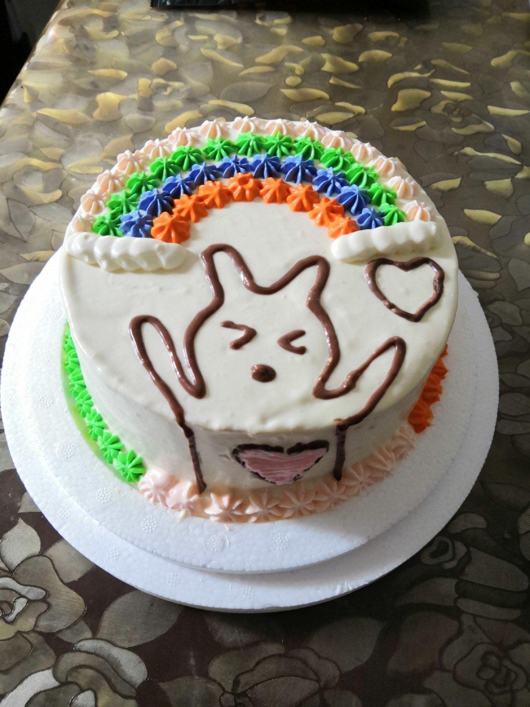 卡通生日蛋糕图案制作