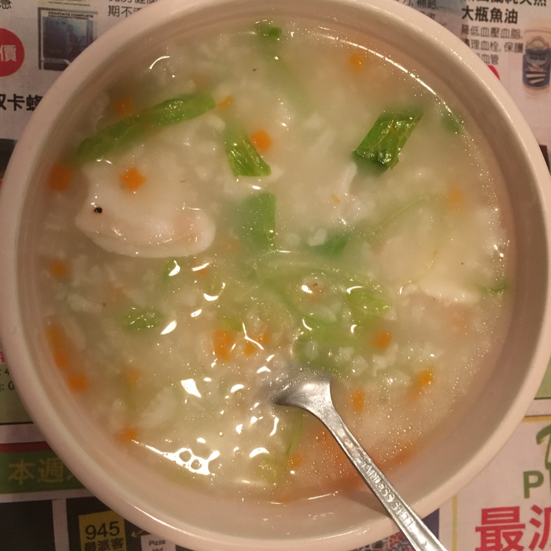 生菜鱼片粥