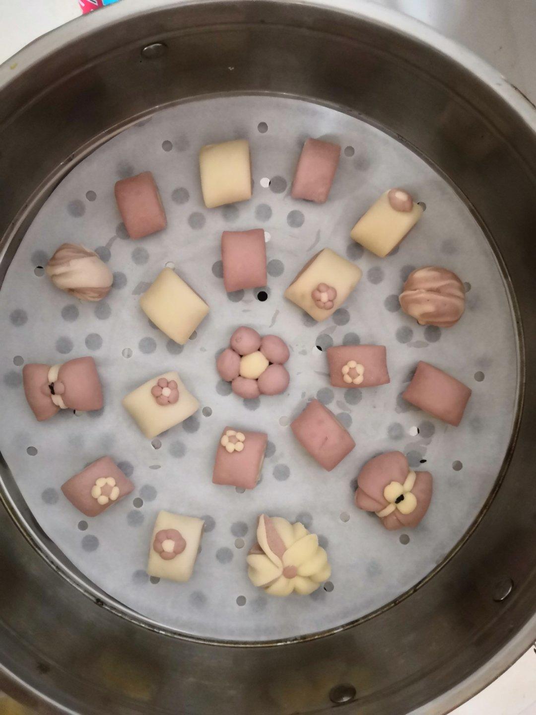 颜值担当：紫薯双色馒头