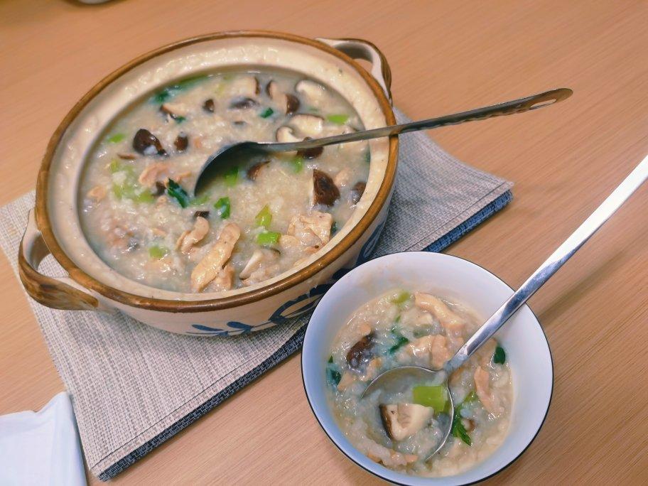 0失败香菇滑鸡粥