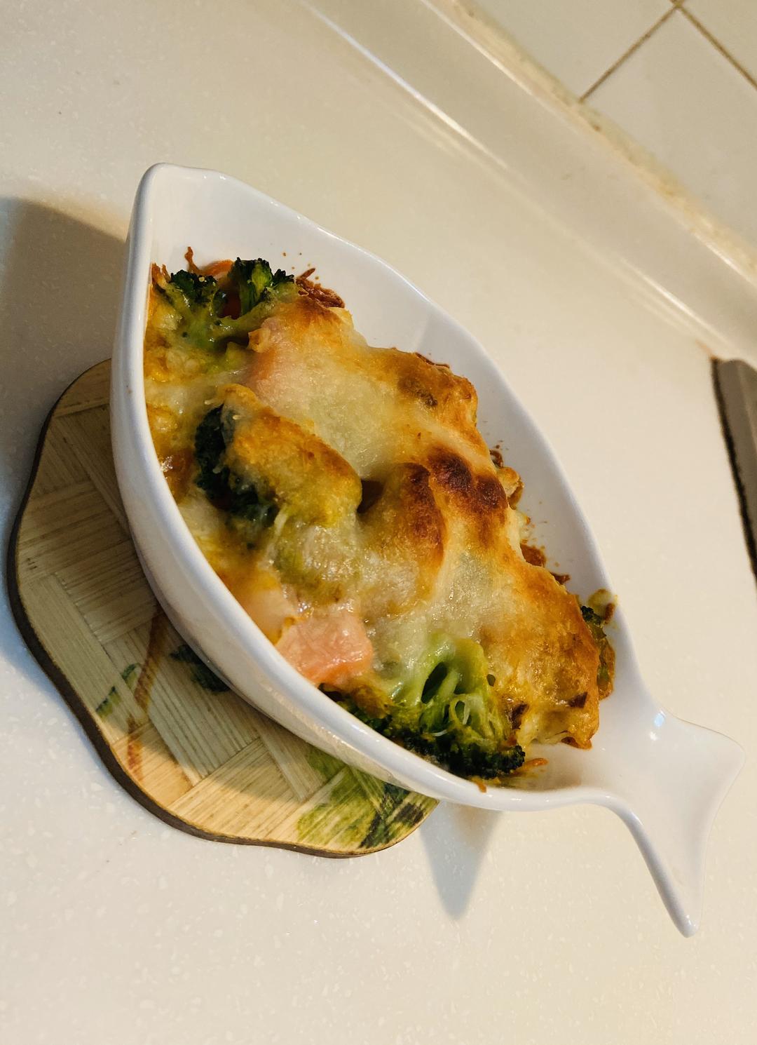 芝士焗咖喱餛飩