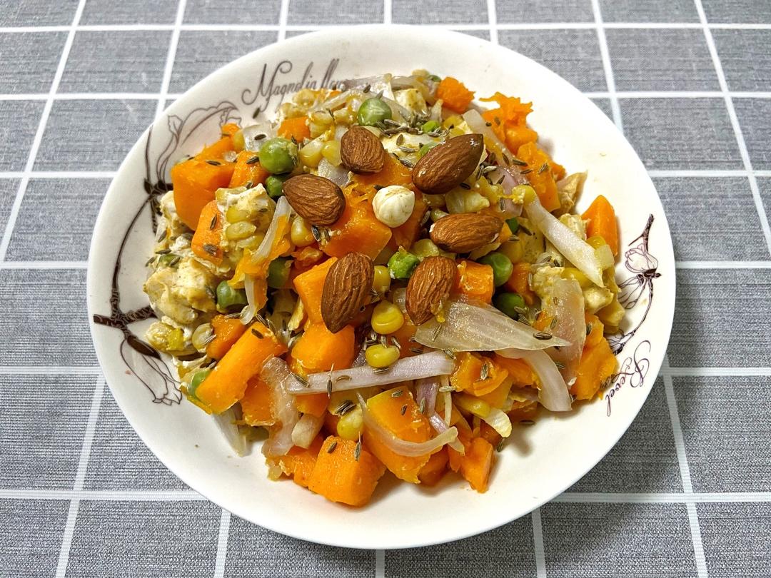 【健康三餐】孜然南瓜蒸鸡胸