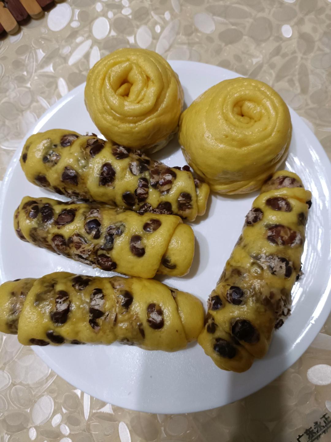 南瓜红豆卷