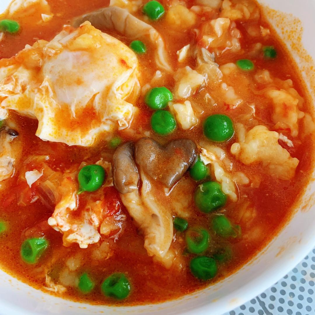 西红柿鸡蛋疙瘩汤