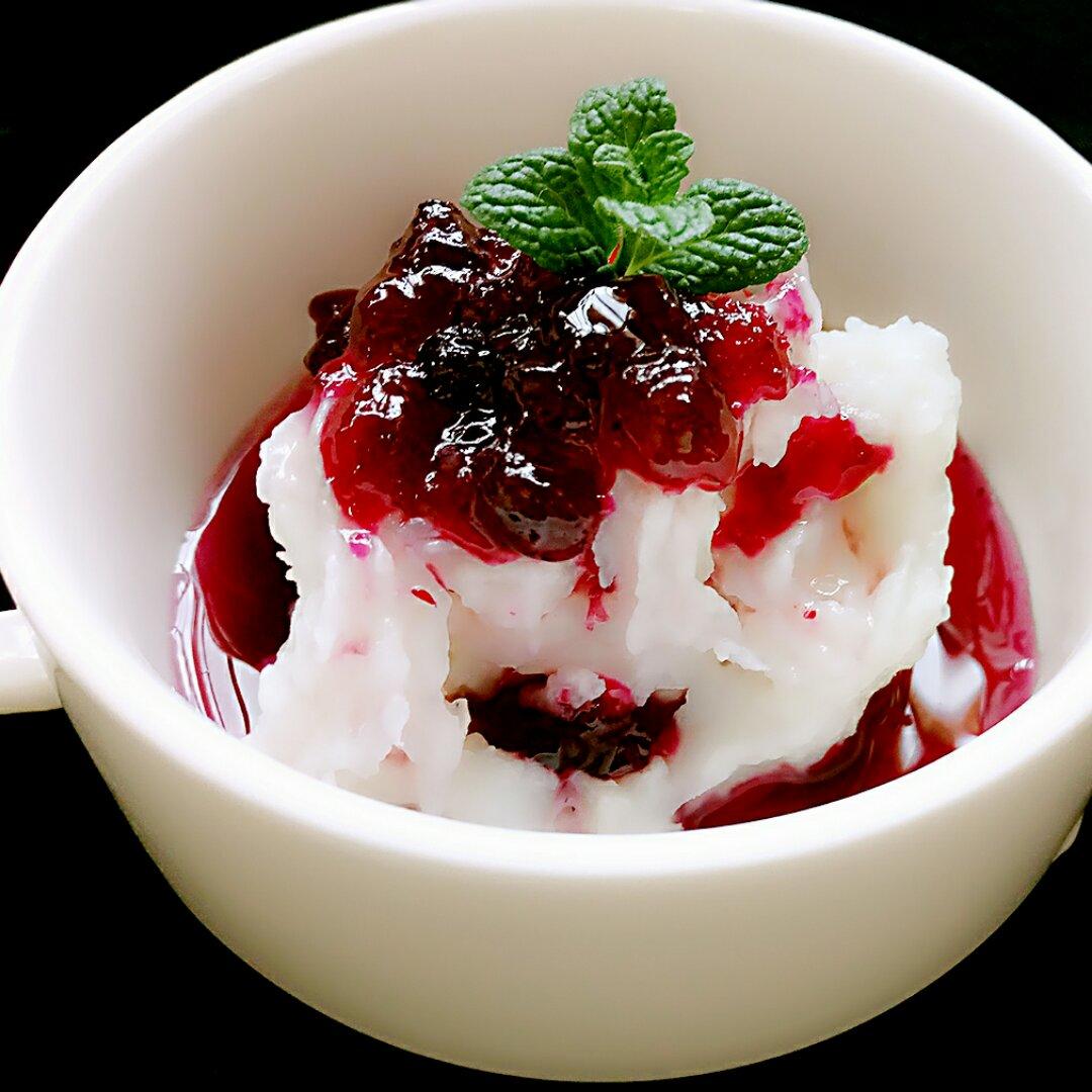 love★妍做的蓝莓山药泥