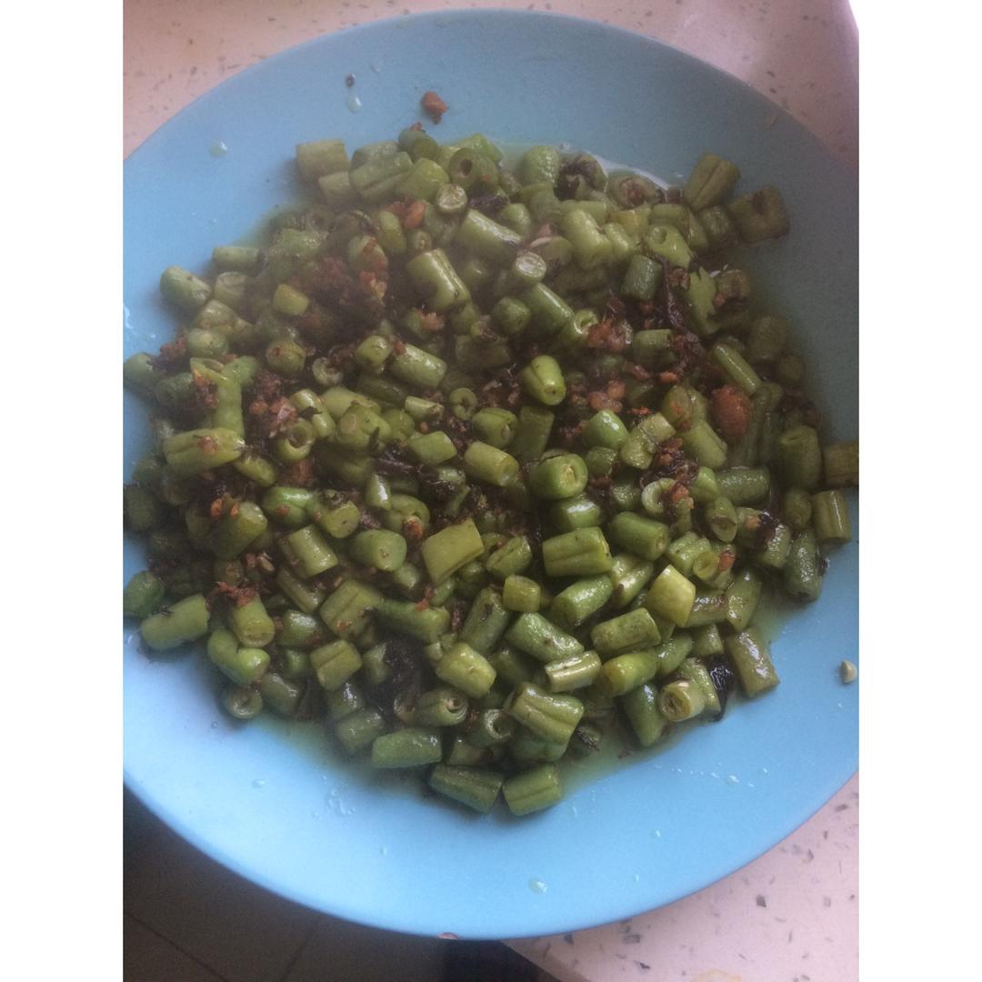 榄菜肉末四季豆