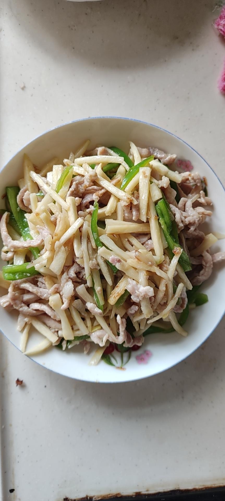 茭白炒肉丝