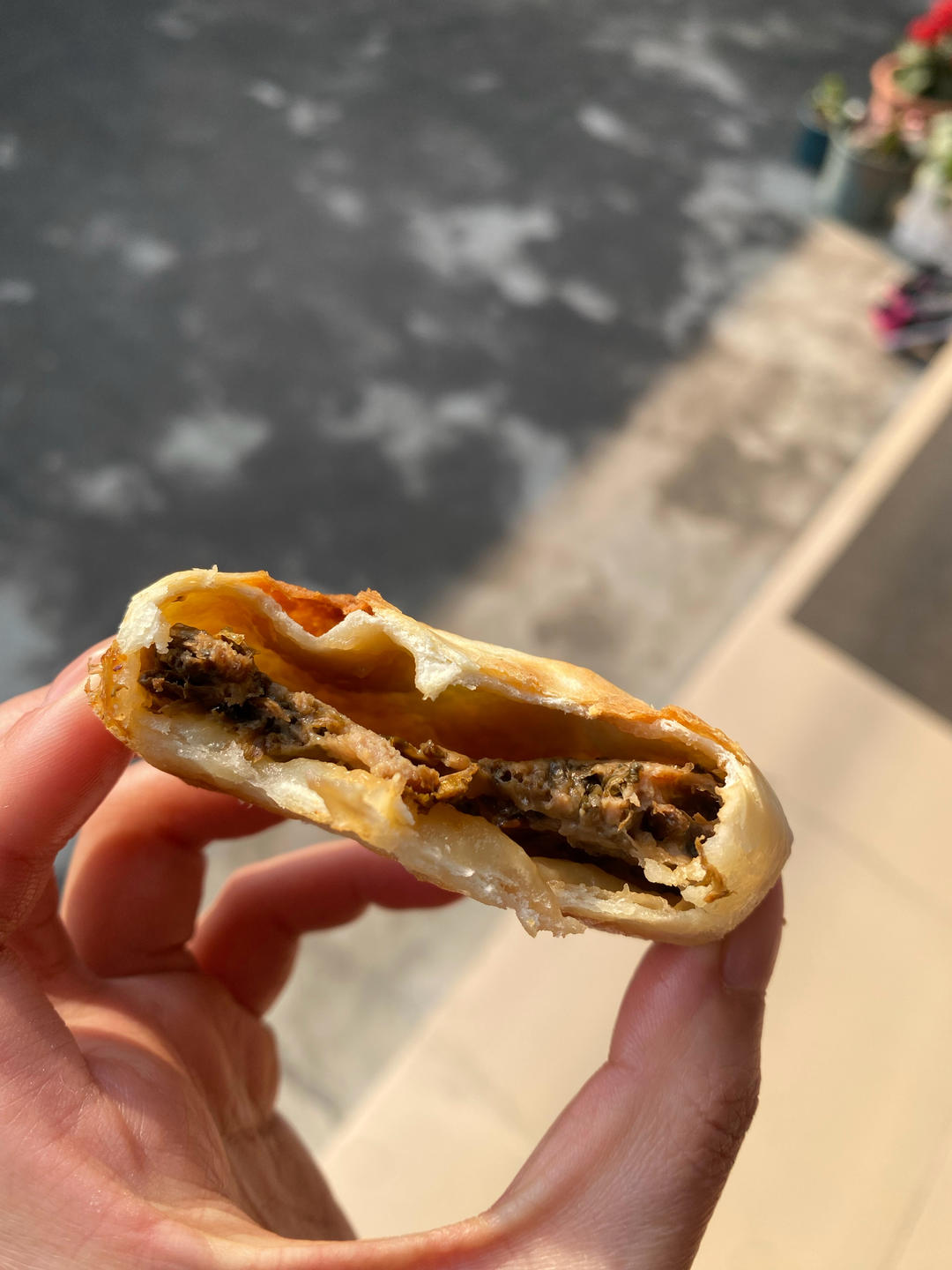 烤箱版梅干菜烤饼