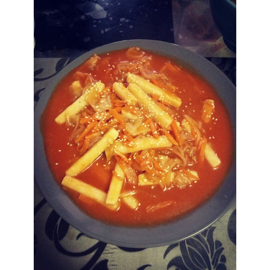 韩式辣炒年糕（or网红芝士套路之芝心年糕）