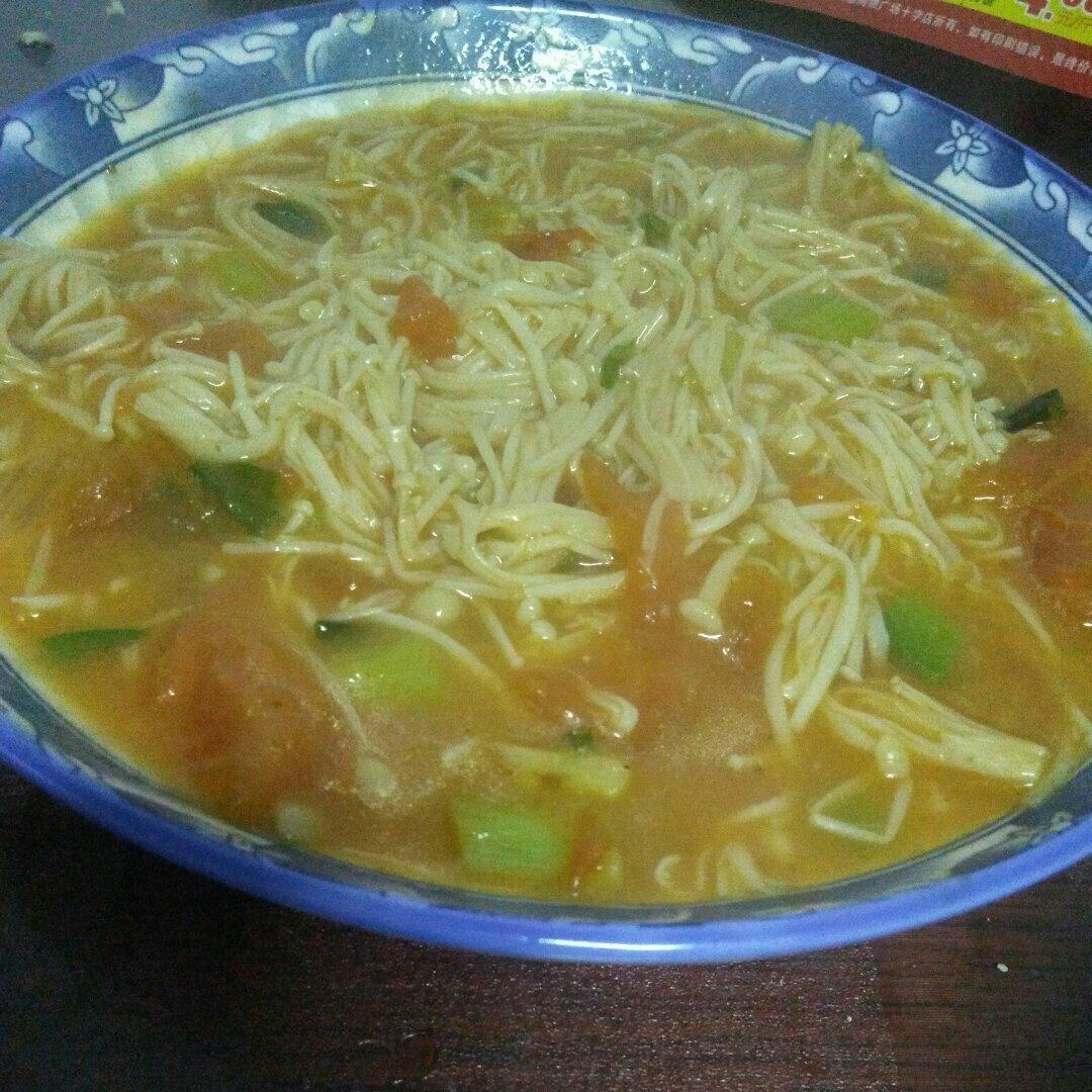 番茄烩金针菇
