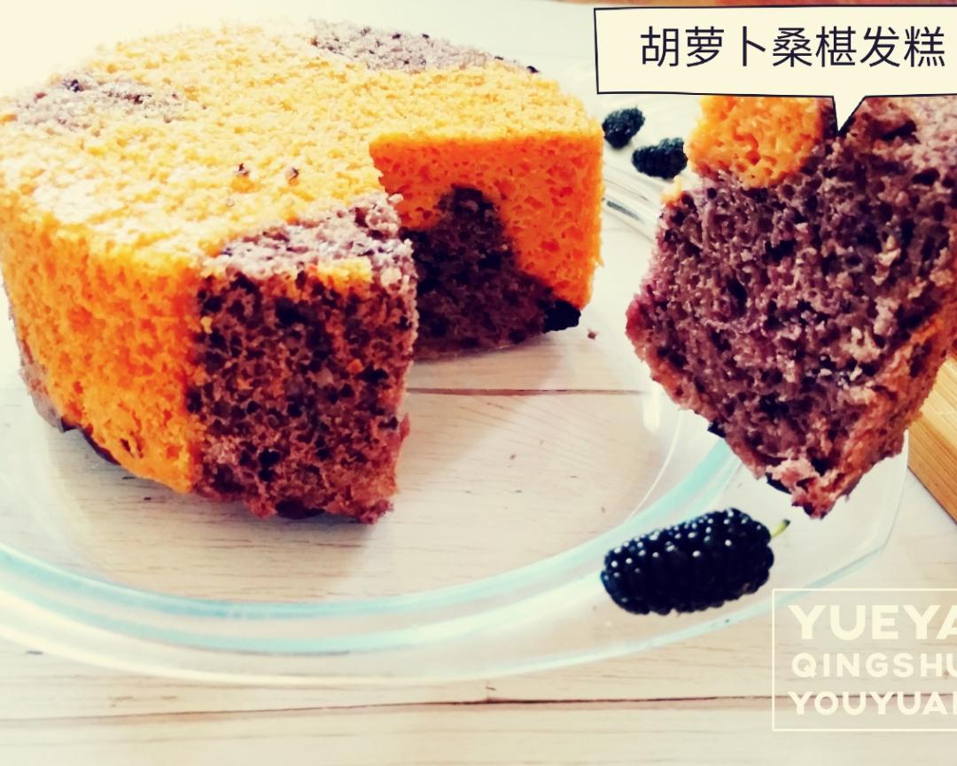 胡萝卜桑椹多彩发糕（零失败发糕）的做法