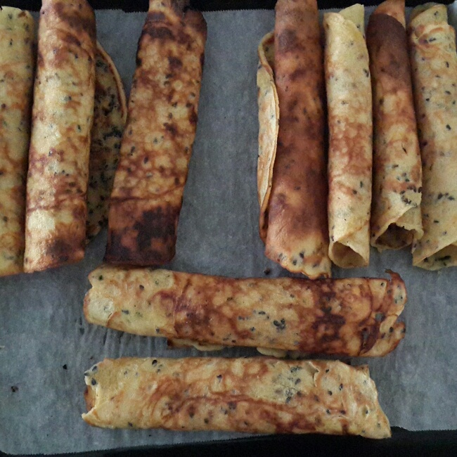 平底锅脆皮蛋卷