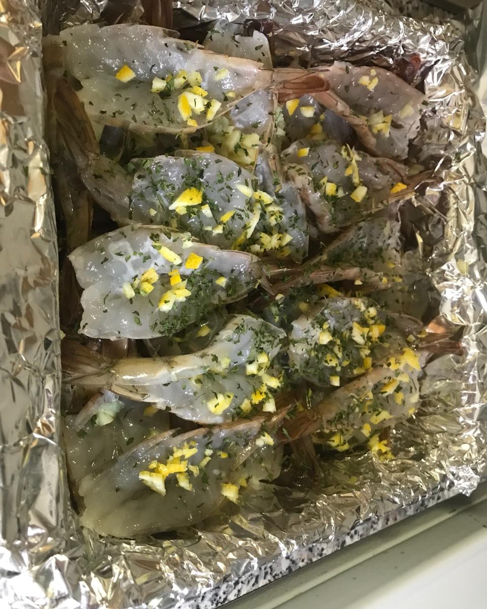 柠檬烤虾