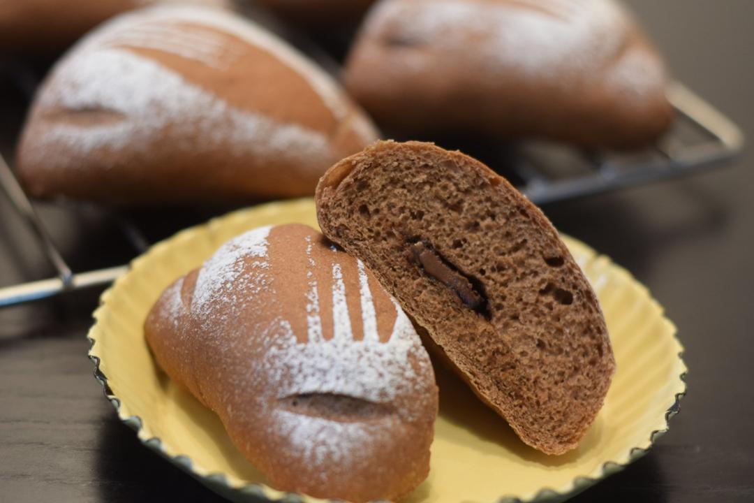 全麦夹心巧克力软欧面包