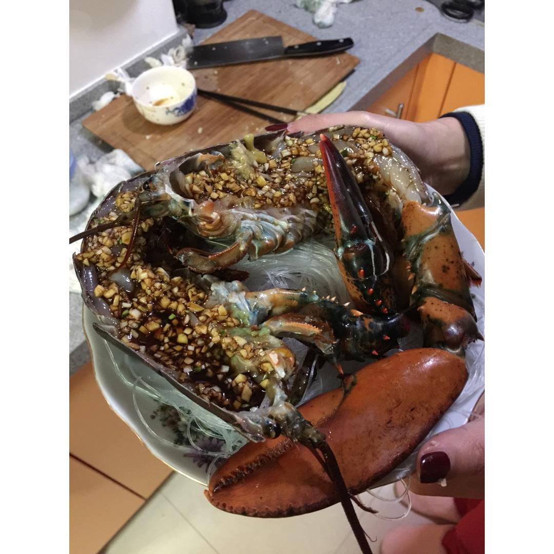 蒜蓉龙虾蒸粉丝