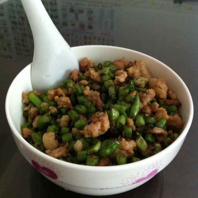 肉沫豆角下饭菜