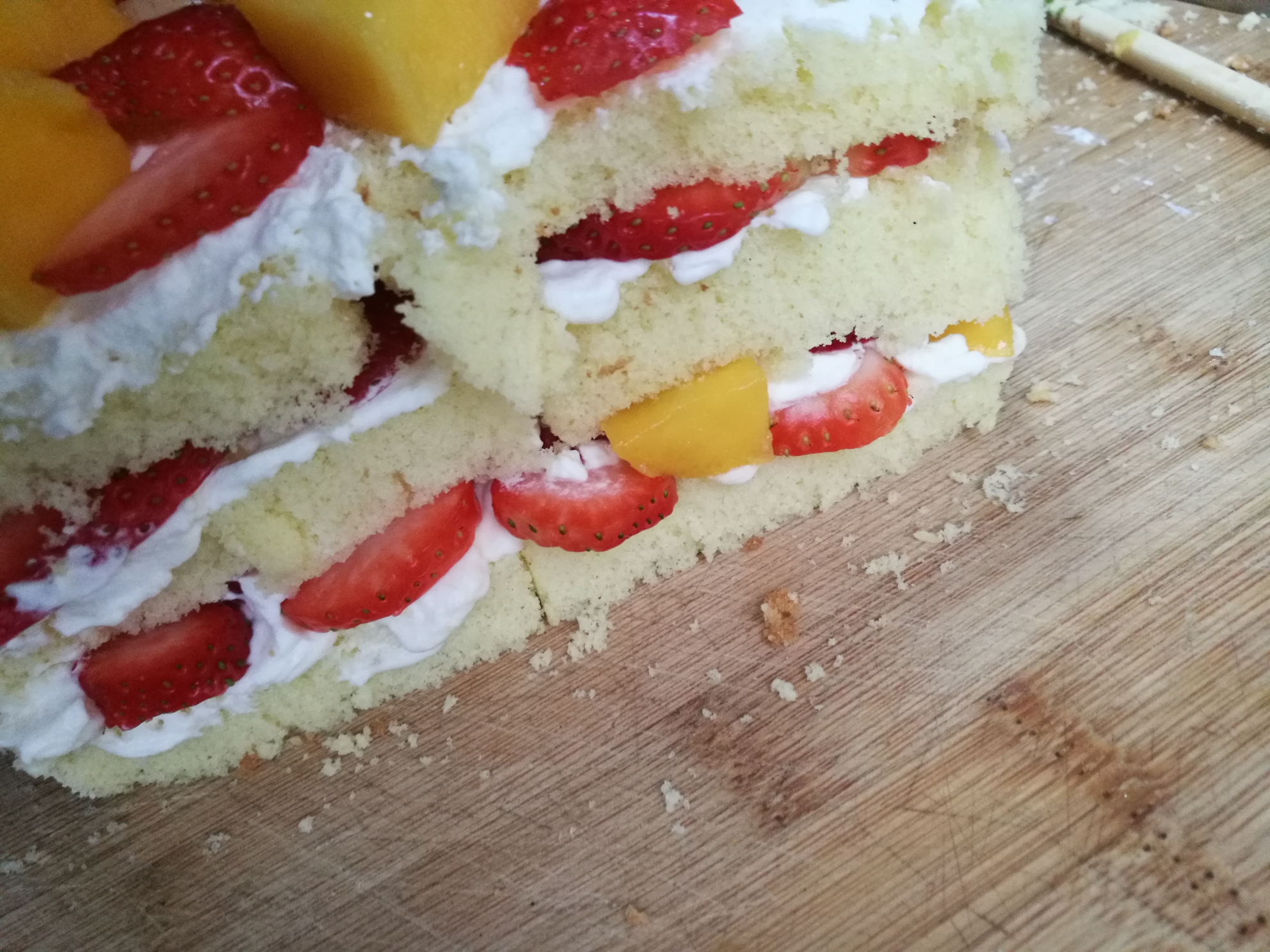 草莓芒果水果蛋糕的做法 步骤5