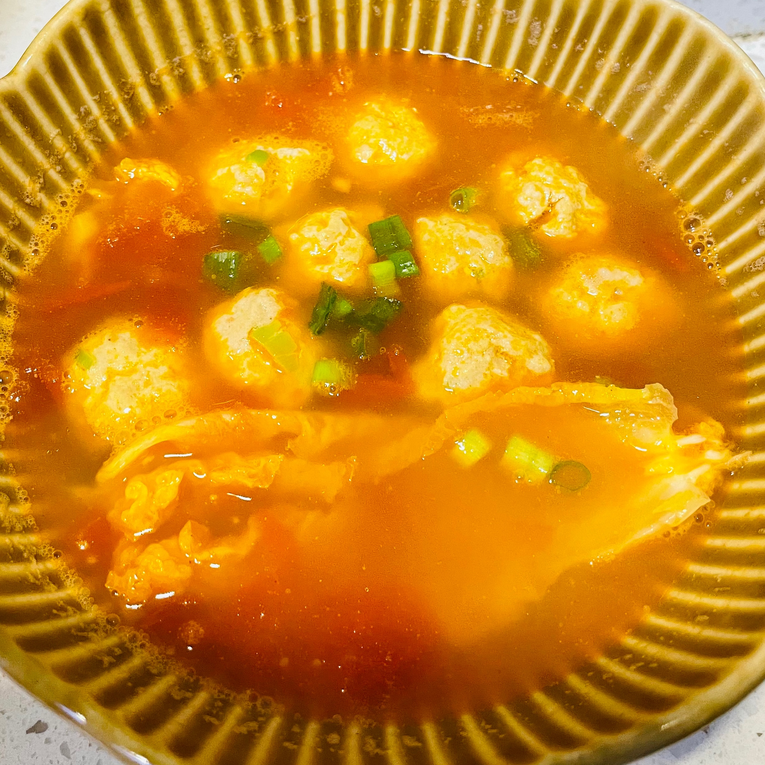 超级好喝的番茄🍅丸子汤的做法