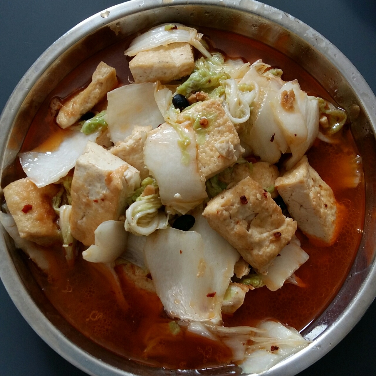 家常白菜煎豆腐