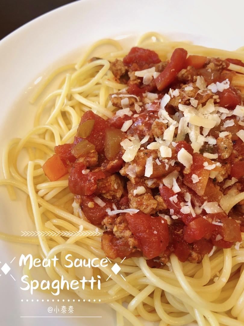 （完胜必胜客的）番茄肉酱意大利面～