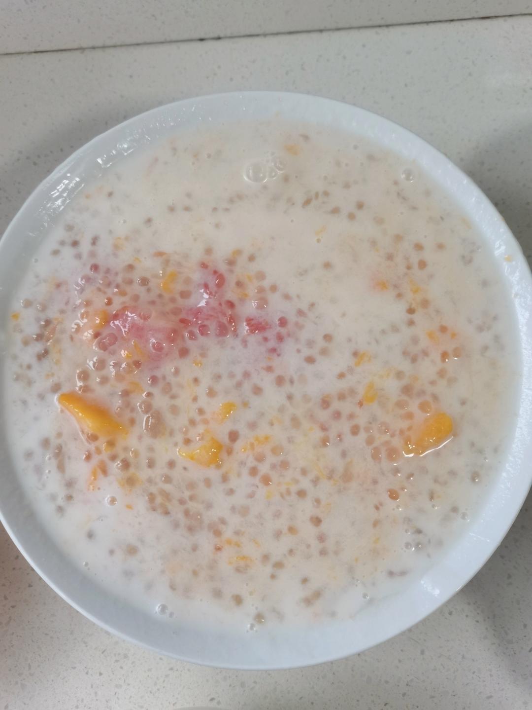 简易版椰汁西米露