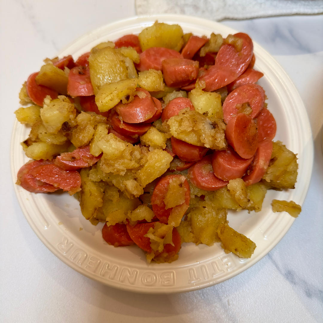 孜然火腿土豆丁