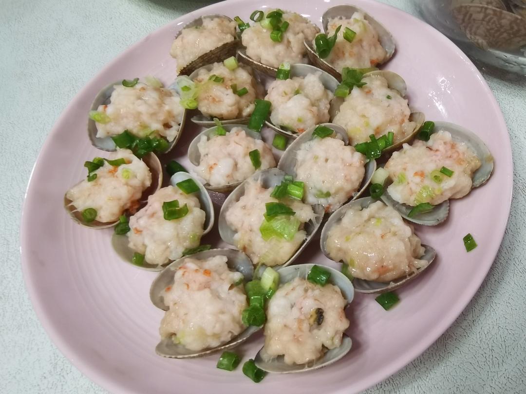 生焗鲜酿蛤蜊（哈利）“蛤蜊酿虾胶”