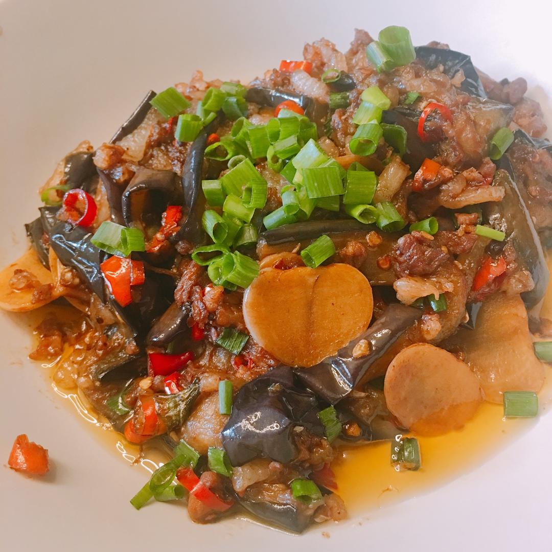 红烧肉沫茄子