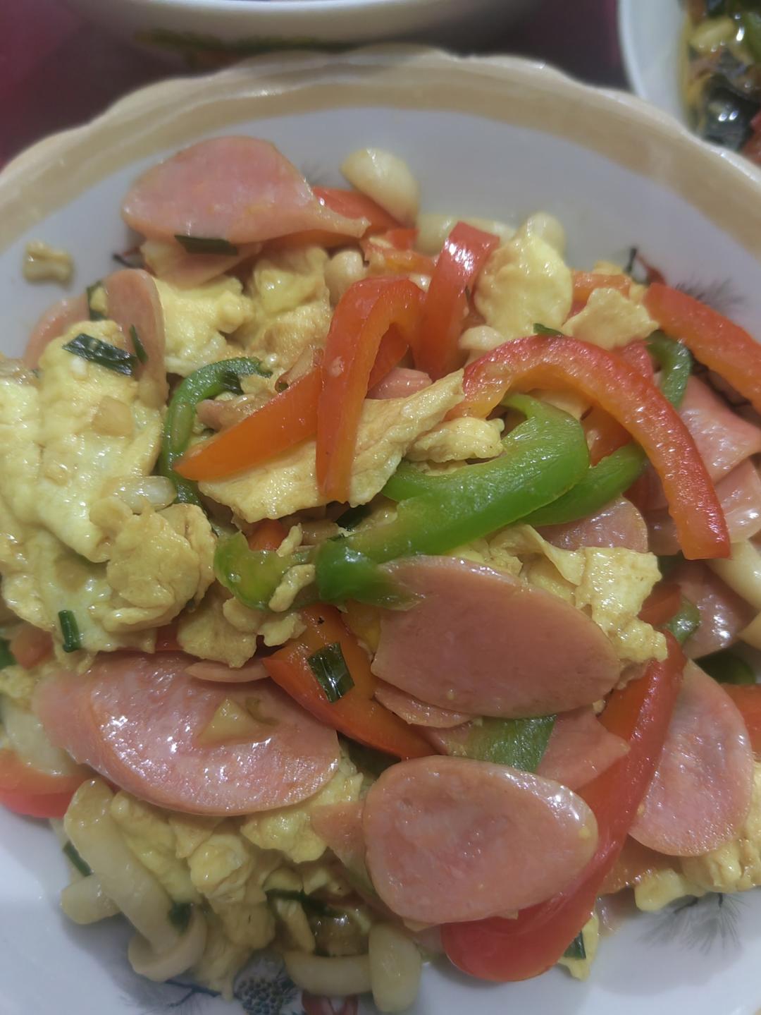 白玉菇炒火腿
