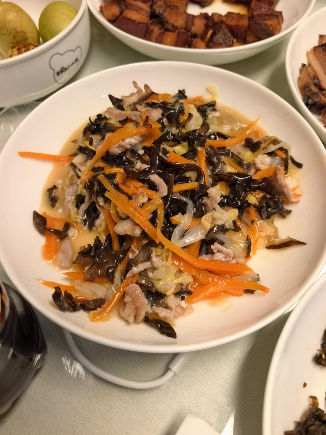 白菜烂糊肉丝